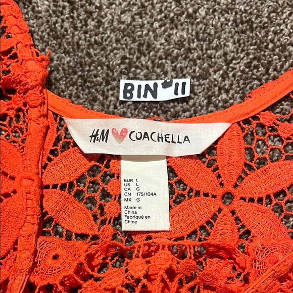 Orange Crochet bathing suit cover/Dress - Picture 5 of 7
